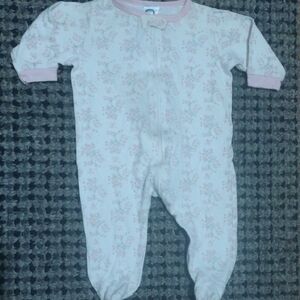 Gerber Pink and White Bear Swinging Footie One Piece​